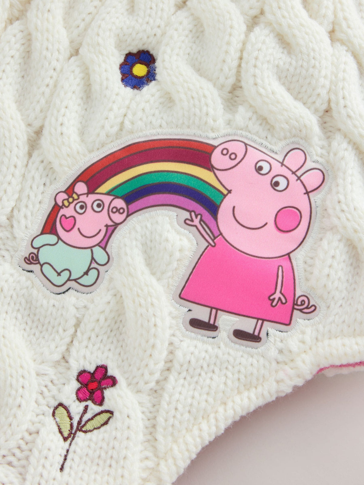 White/Pink Peppa Pig Trapper Hat (1-10yrs) - image 2