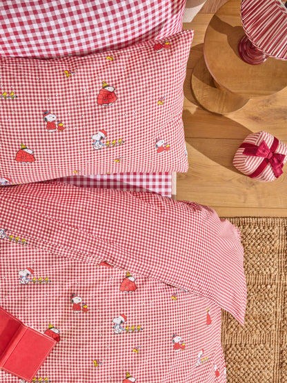 Red Peanuts Snoopy Christmas Duvet Cover and Pillowcase Set - image 5
