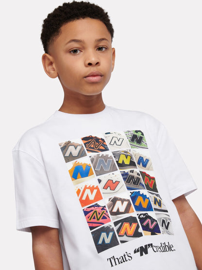 Dsiney Kidz - New Balance White Celebrated Icons Graphic T-Shirt image 1