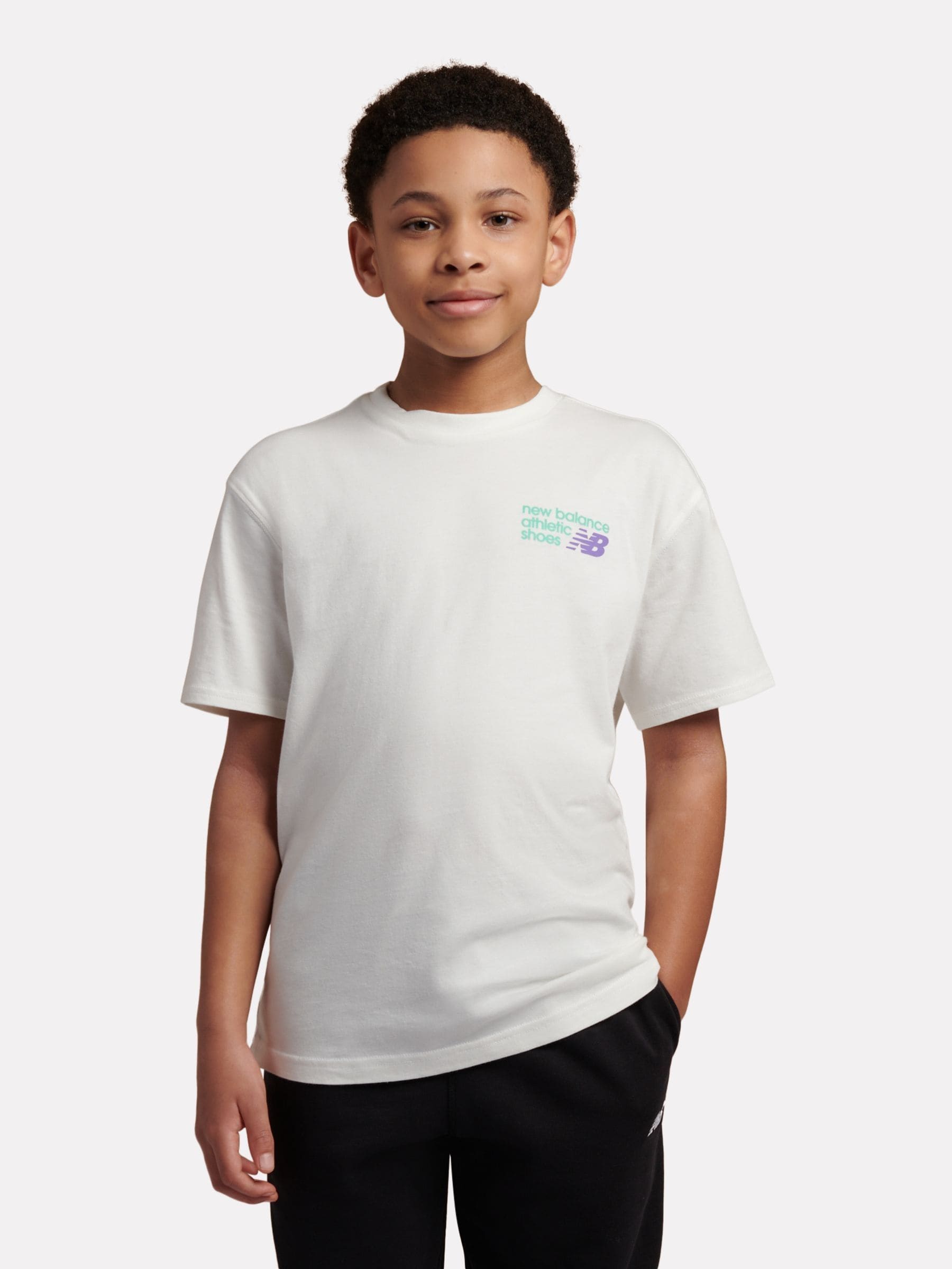 Dsiney Kidz - New Balance White Athletics Relaxed Premium Graphic T-Shirt image 1