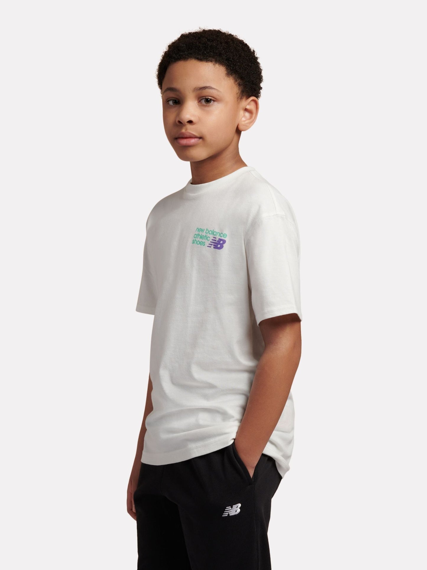Dsiney Kidz - New Balance White Athletics Relaxed Premium Graphic T-Shirt image 2