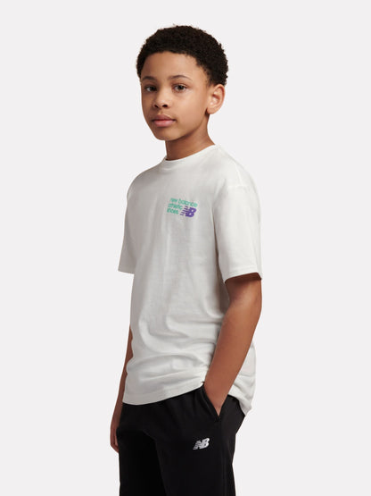 Dsiney Kidz - New Balance White Athletics Relaxed Premium Graphic T-Shirt image 2