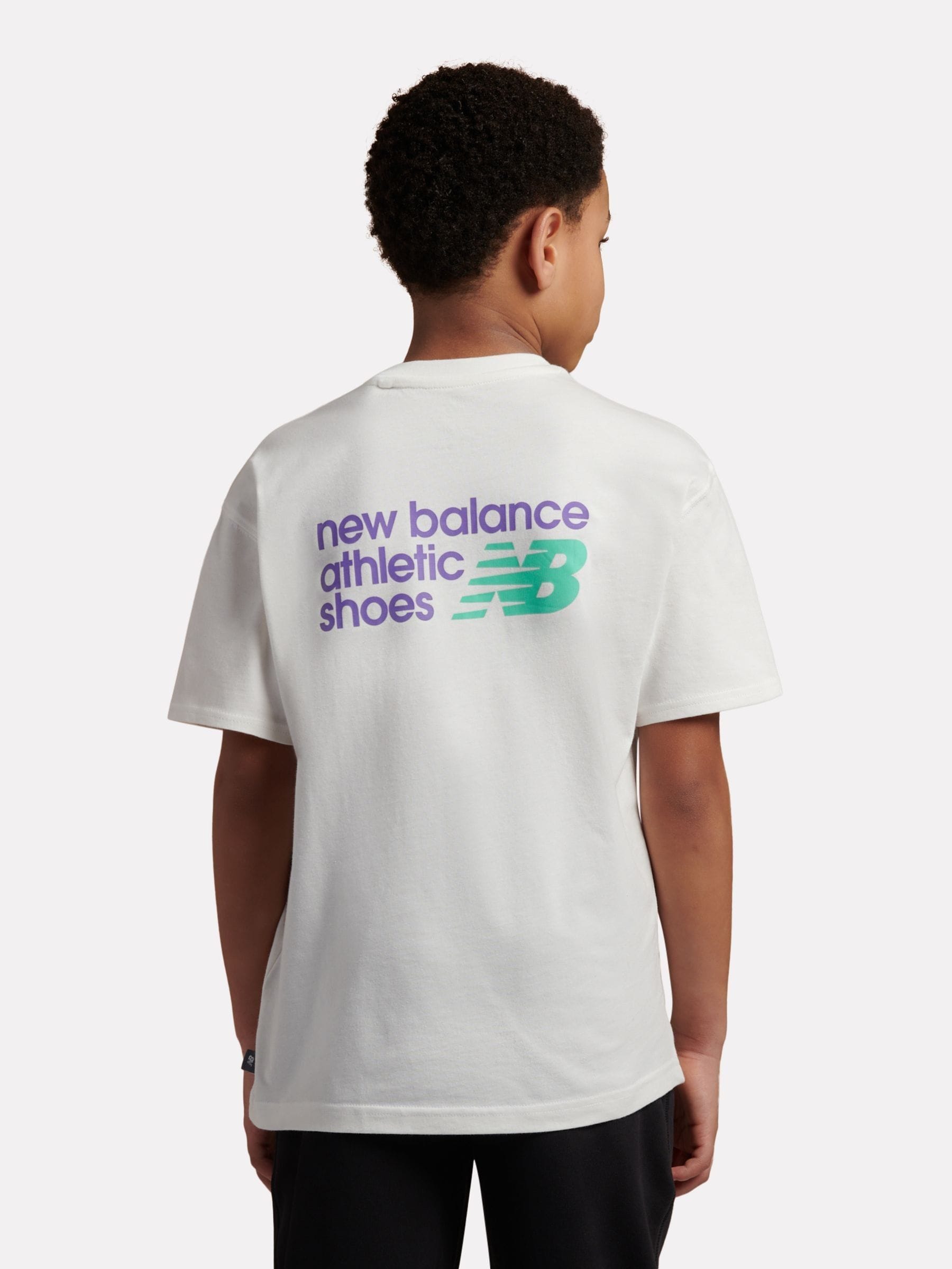 Dsiney Kidz - New Balance White Athletics Relaxed Premium Graphic T-Shirt image 3