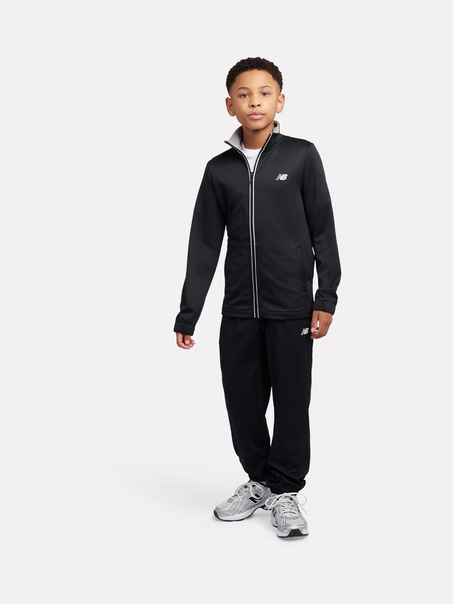 Dsiney Kidz - New Balance Black Quarter Zip Funnel & Joggers Set image 1