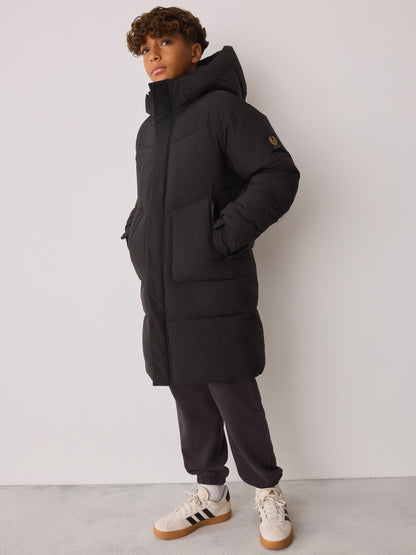 Belstaff Black Longline Padded Coat - image 1