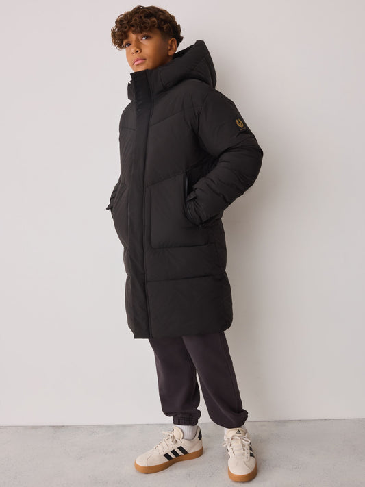 Belstaff Black Longline Padded Coat - image 1
