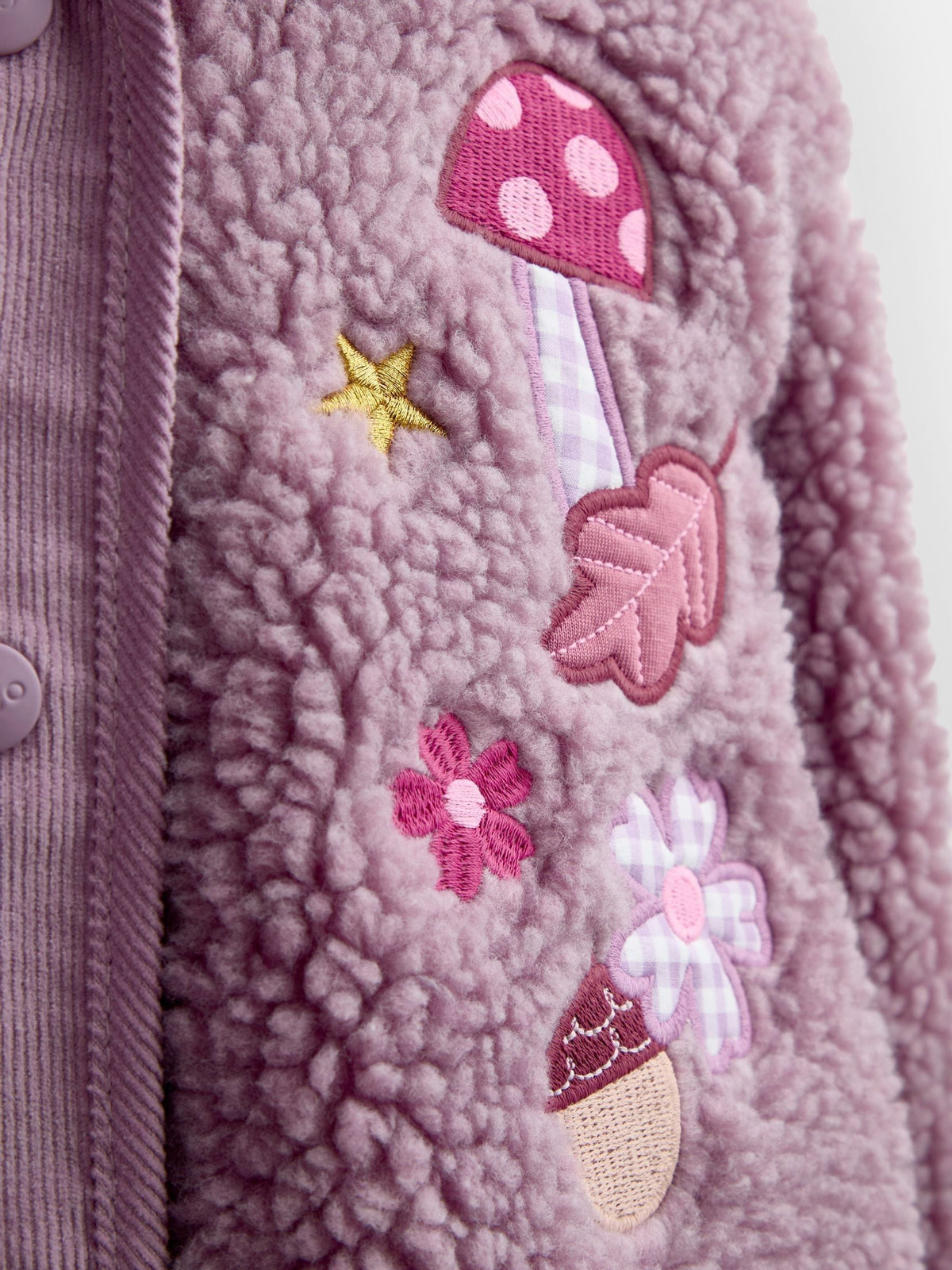 JoJo Maman Bébé Lilac Purple Fairy Appliqué Borg Fleece Hoodie - image 4