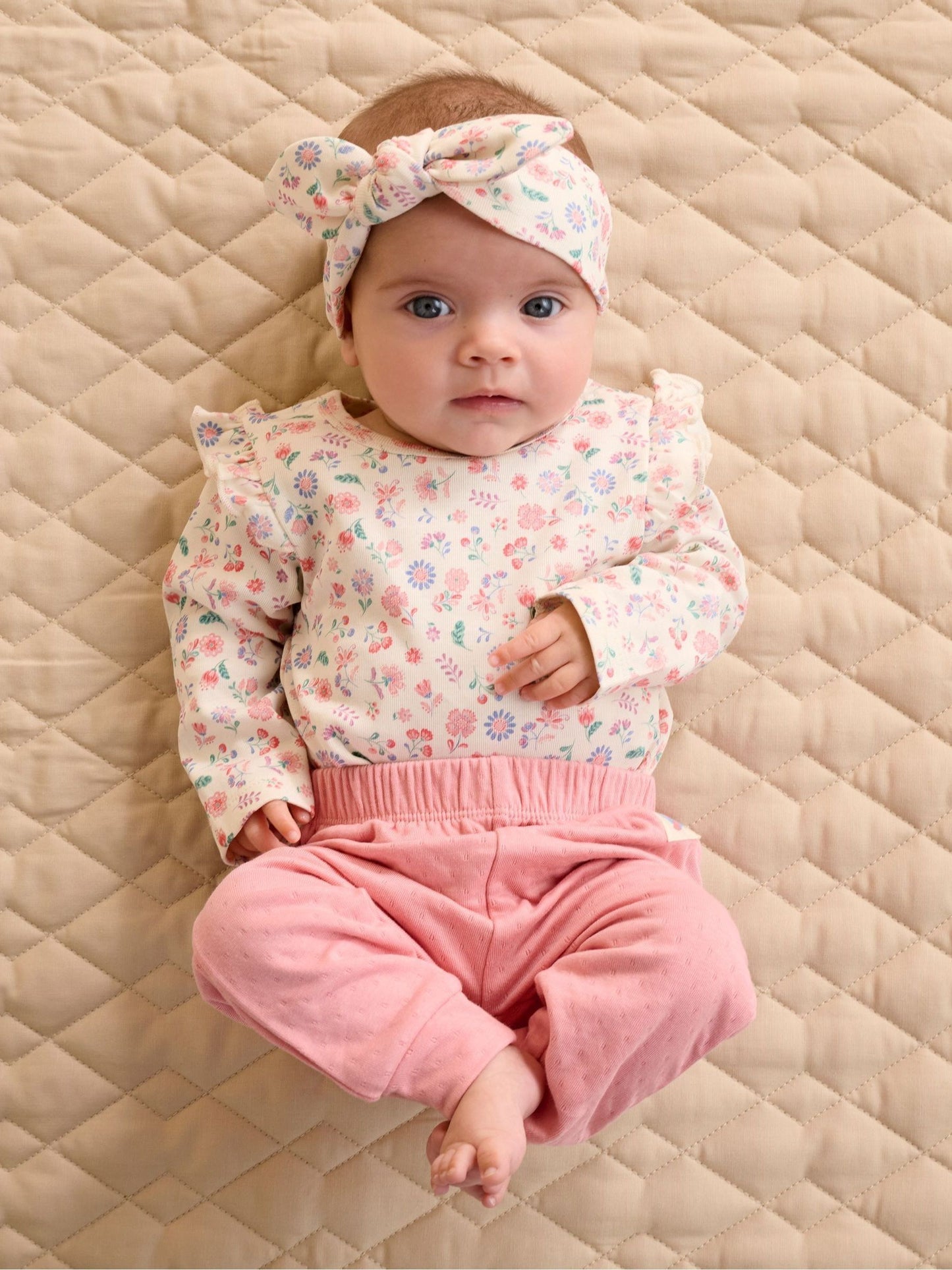 Purebaby Pink Bodysuit & Leggings Set 3 Piece image 1
