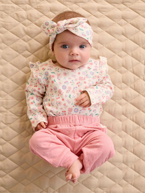 Purebaby Pink Bodysuit & Leggings Set 3 Piece image 1