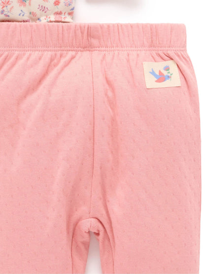 Purebaby Pink Bodysuit & Leggings Set 3 Piece image 5