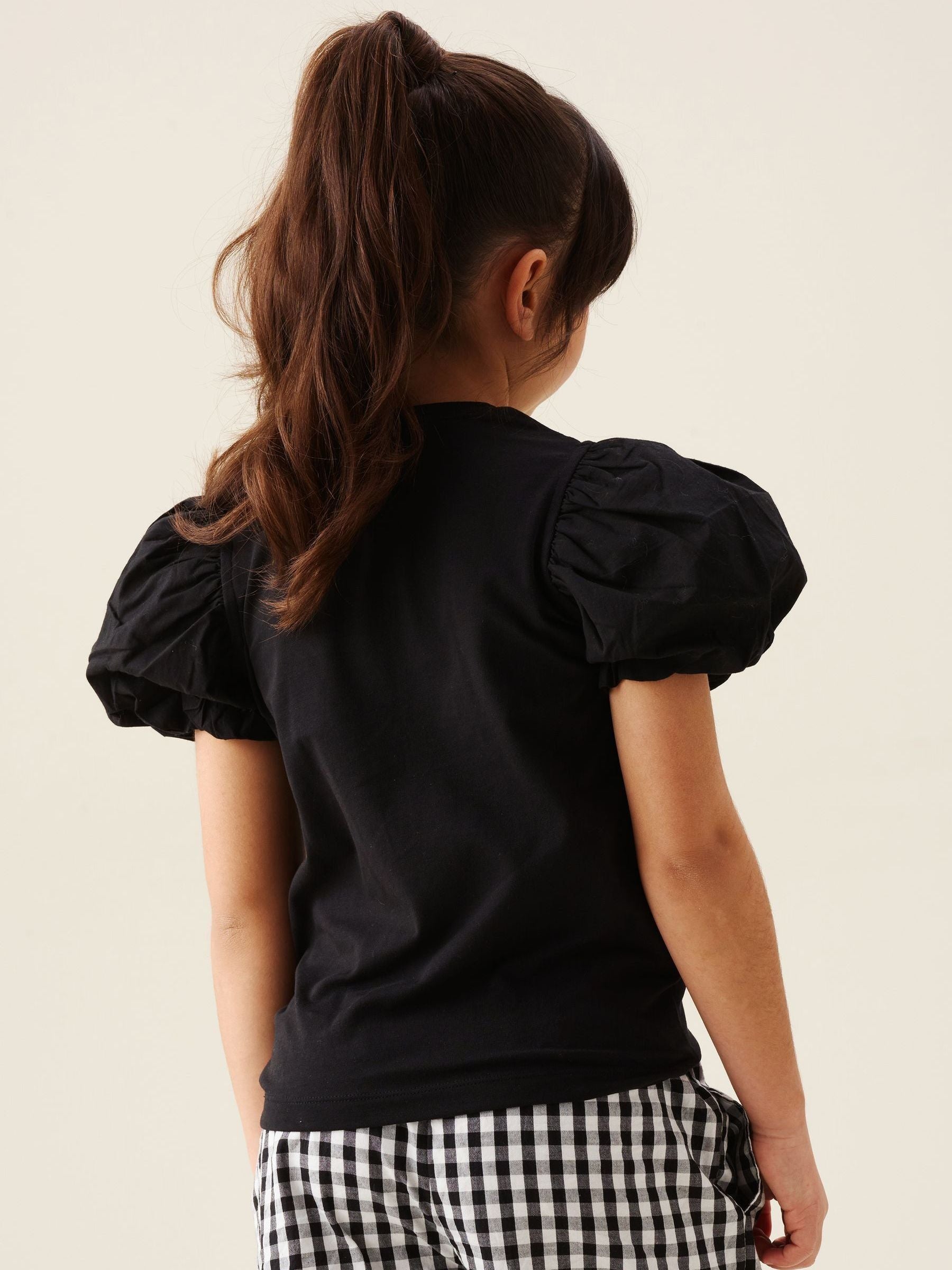 Dsiney Kidz - Angel & Rocket Black Aida Amore Print Puff Sleeve T-Shirt image 3