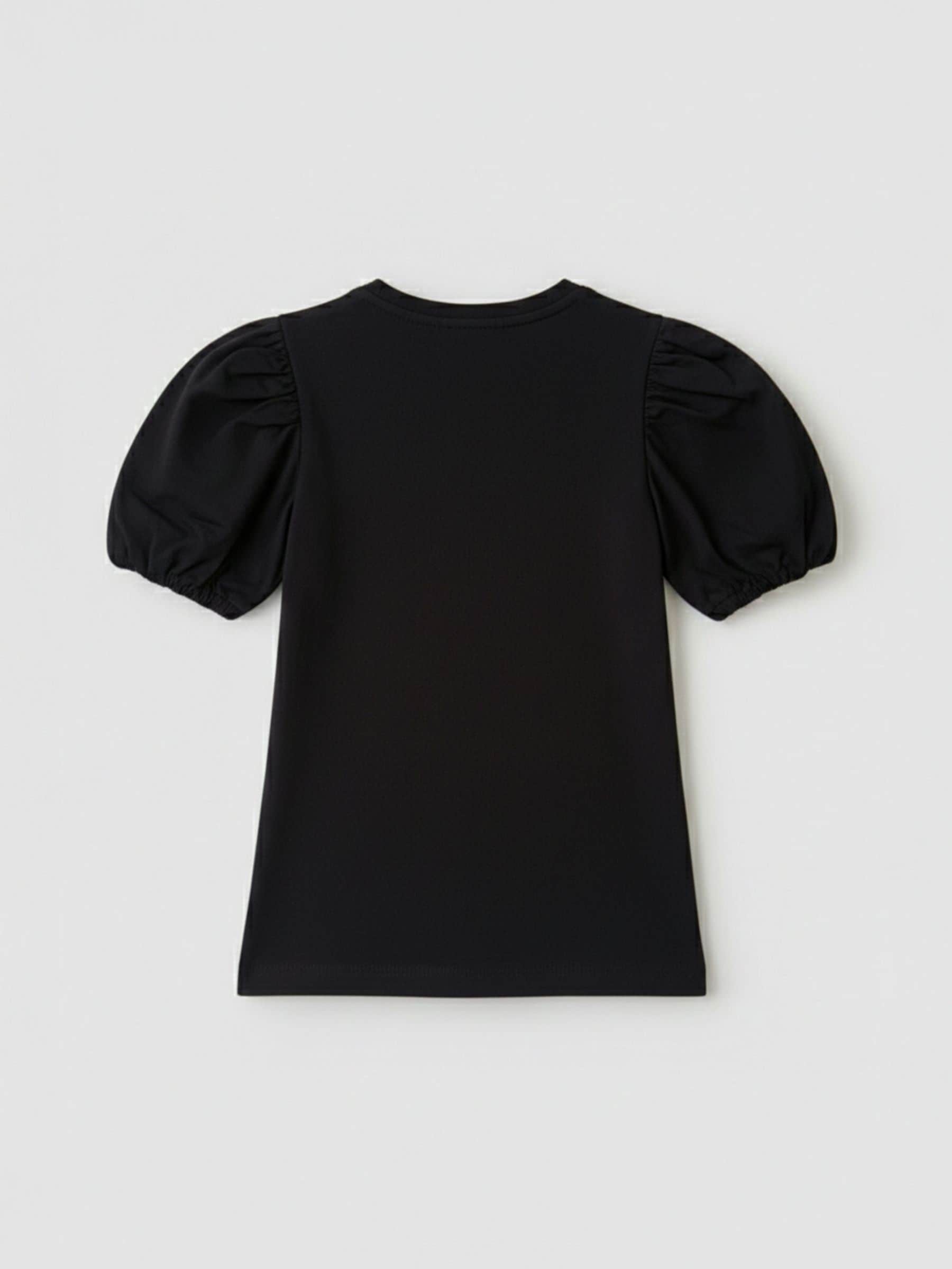 Dsiney Kidz - Angel & Rocket Black Aida Amore Print Puff Sleeve T-Shirt image 5