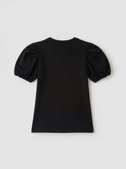 Dsiney Kidz - Angel & Rocket Black Aida Amore Print Puff Sleeve T-Shirt image 5