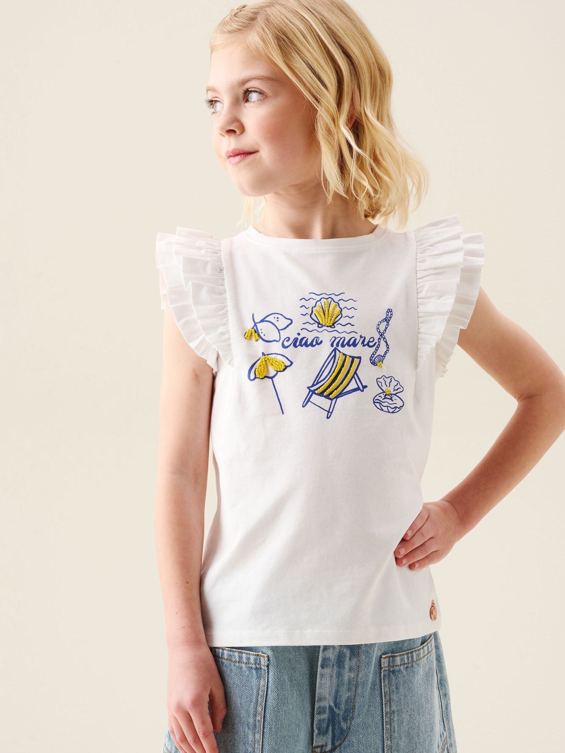 Dsiney Kidz - Angel & Rocket White Mariella Ciao Mare Top image 1