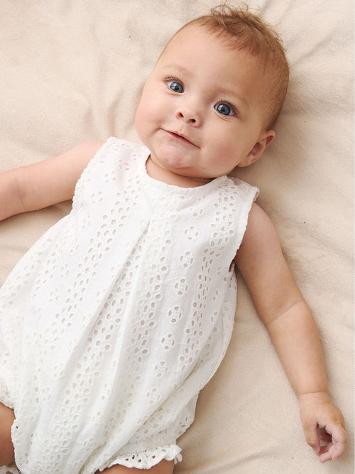 Angel & Rocket White Lula Broderie Frill Romper image 1