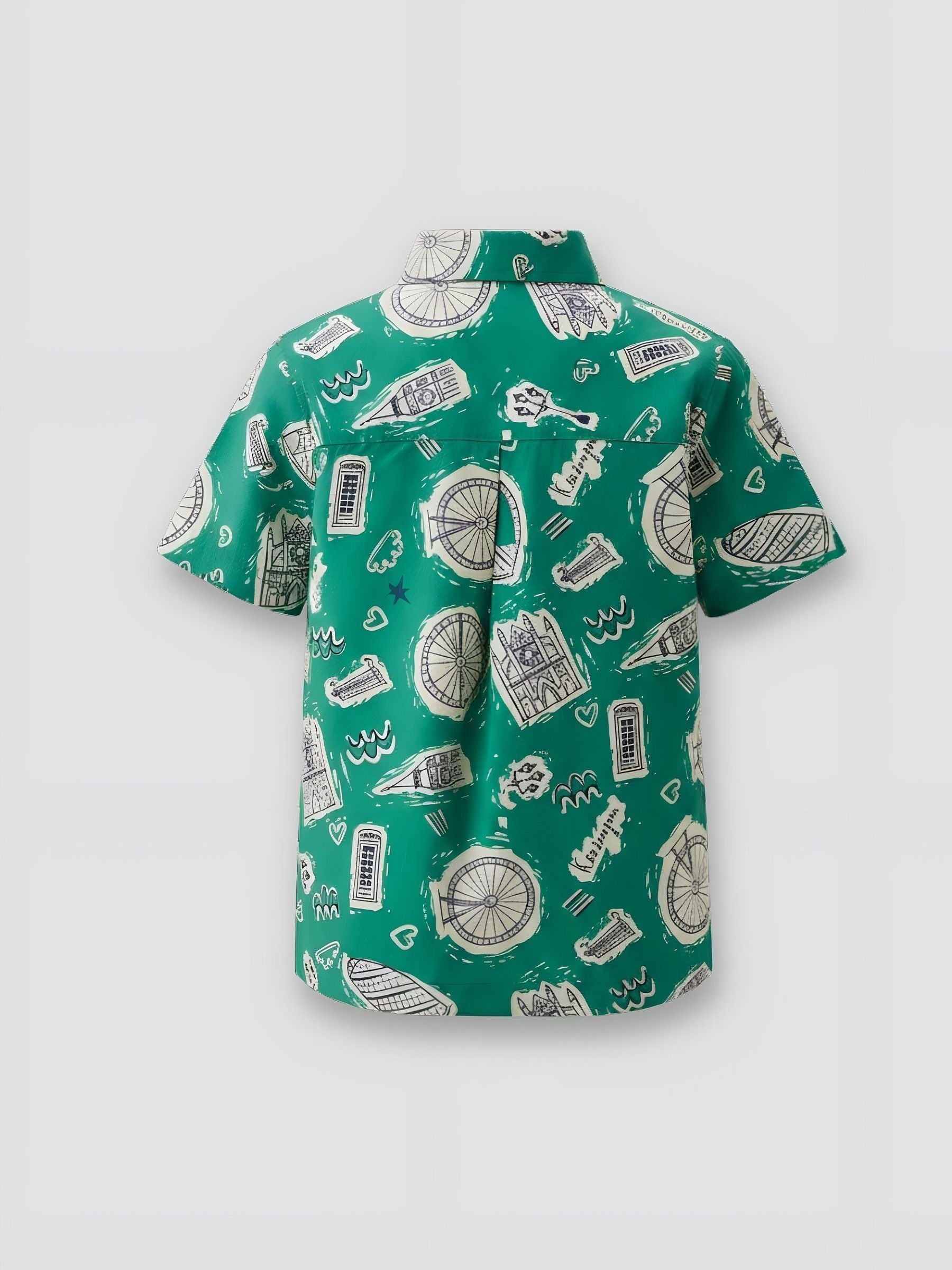 Dsiney Kidz - Angel & Rocket Green Damien City Print Shirt image 10