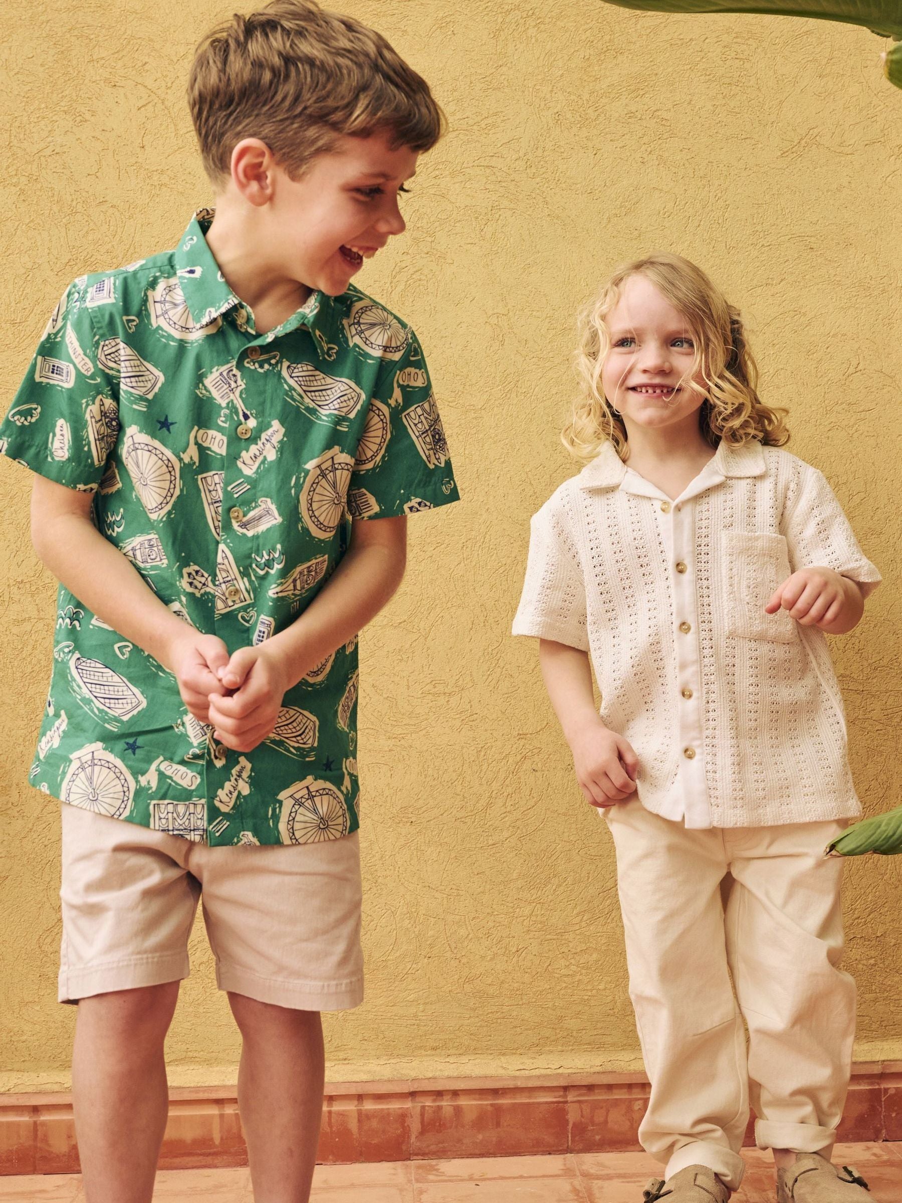 Dsiney Kidz - Angel & Rocket Green Damien City Print Shirt image 2