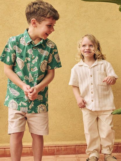 Dsiney Kidz - Angel & Rocket Green Damien City Print Shirt image 2