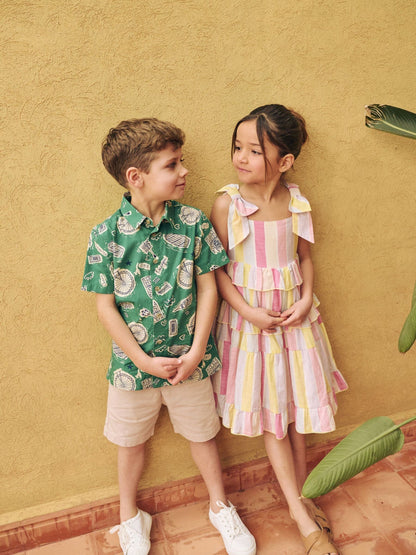 Dsiney Kidz - Angel & Rocket Green Damien City Print Shirt image 3