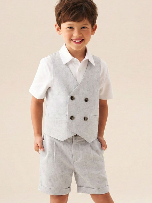 Dsiney Kidz - Angel & Rocket Grey Luca Melange Shorts image 1