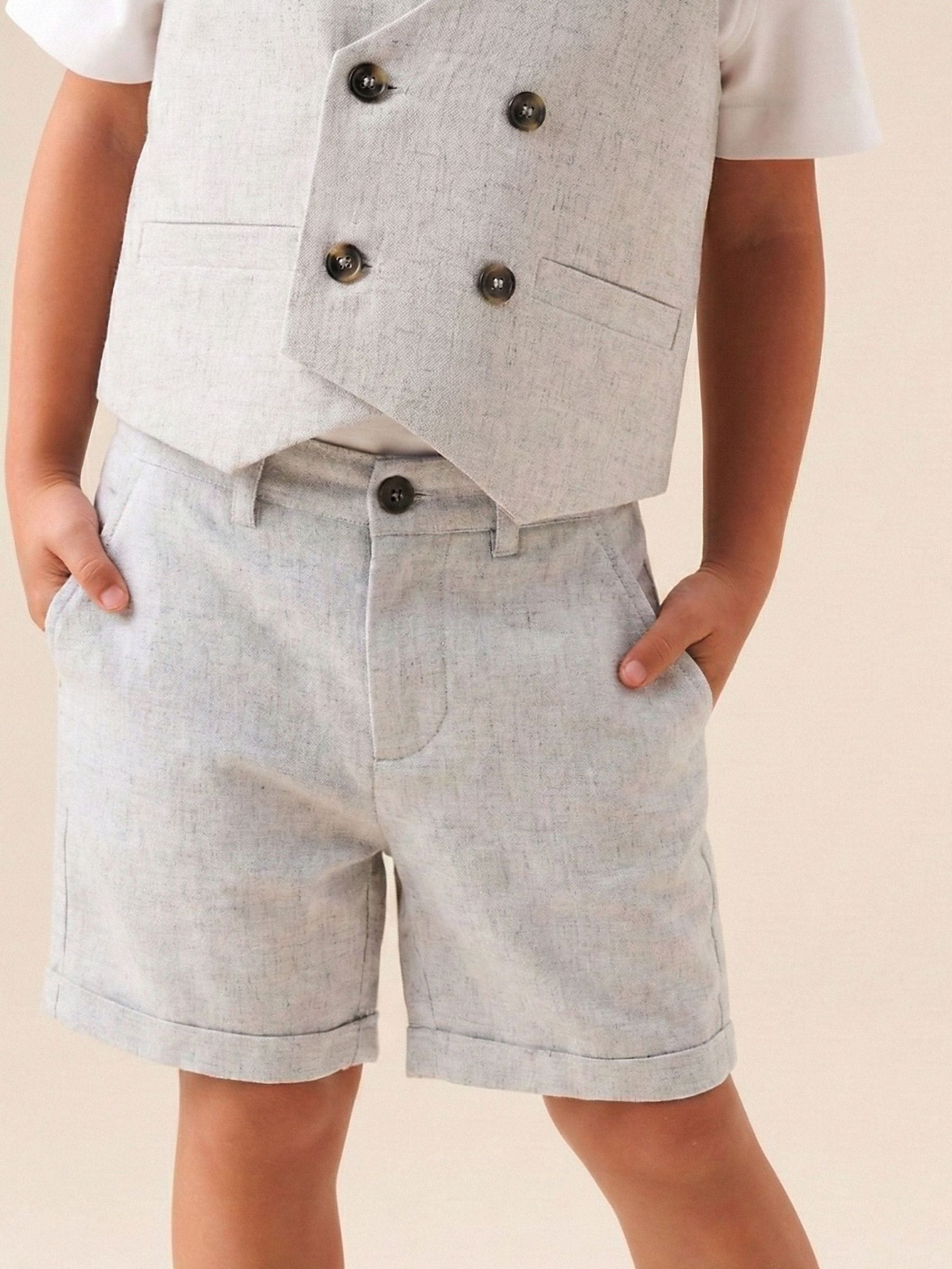 Dsiney Kidz - Angel & Rocket Grey Luca Melange Shorts image 2