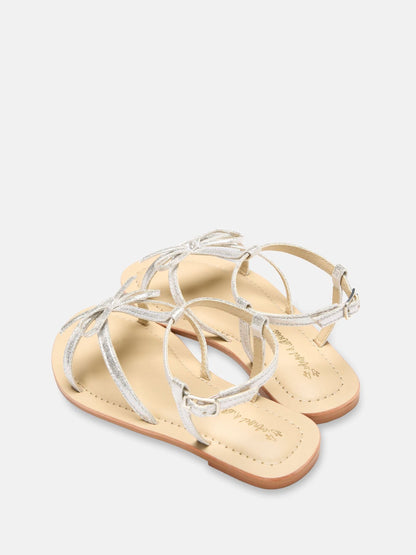 Angel & Rocket Silver Bow Strap Sandals image 2