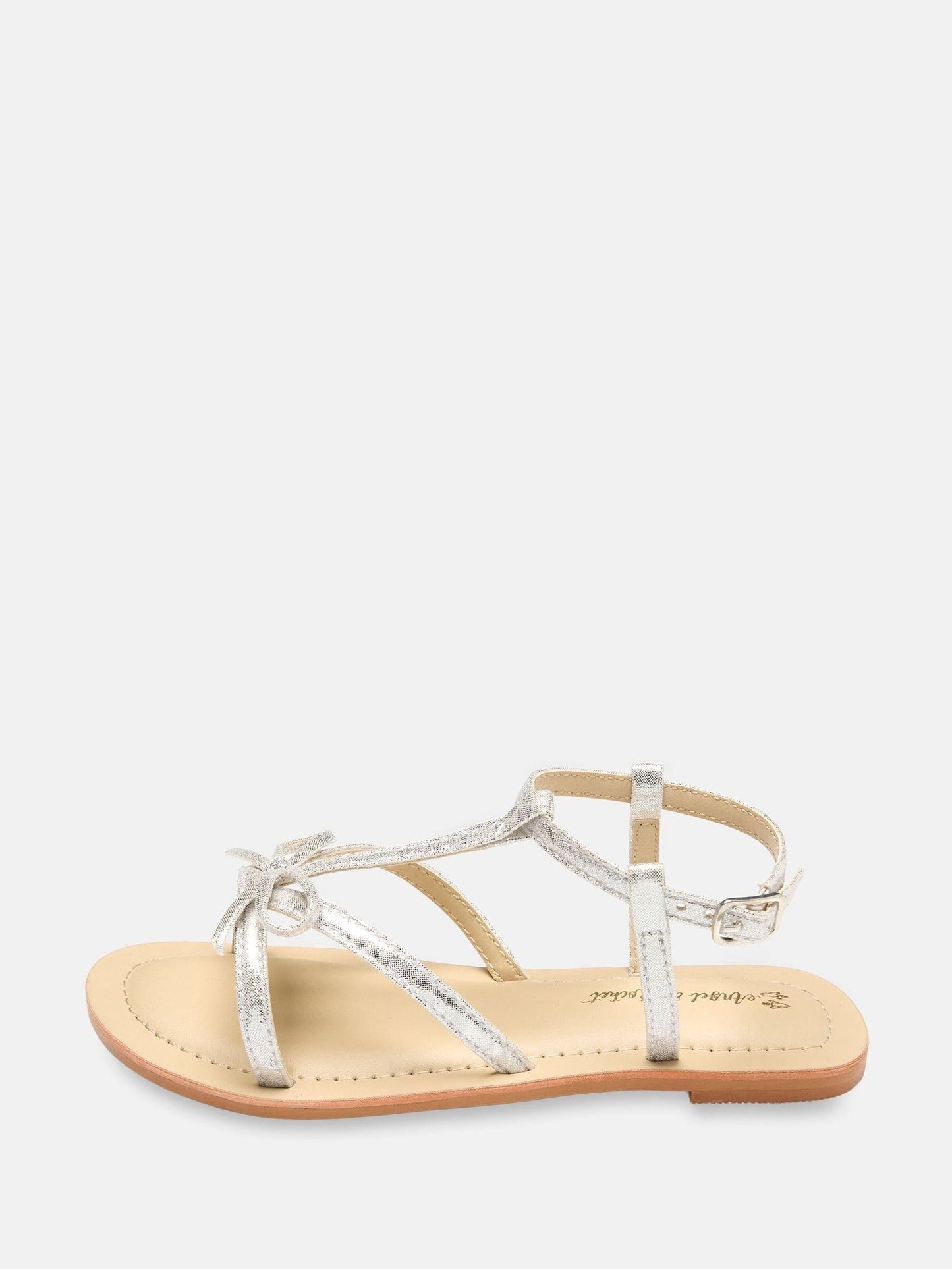 Angel & Rocket Silver Bow Strap Sandals image 3