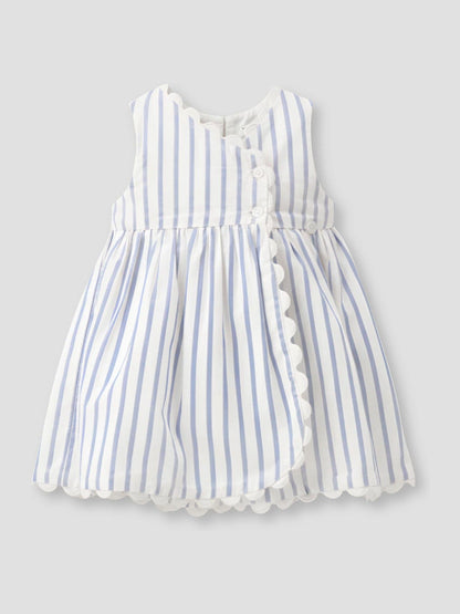 Angel & Rocket Blue Maggie Stripe Scalloped Dress image 1