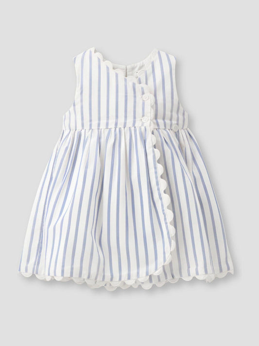 Angel & Rocket Blue Maggie Stripe Scalloped Dress image 1