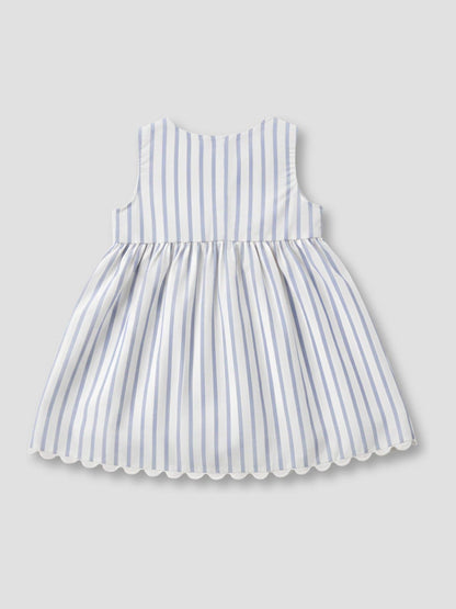 Angel & Rocket Blue Maggie Stripe Scalloped Dress image 2
