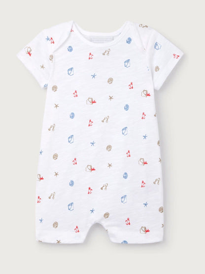 The White Company White Cotton Blend Beach Scene Shortie Rompersuit image 5