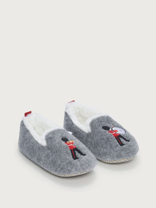The White Company Grey London Soldier Slippers image 1