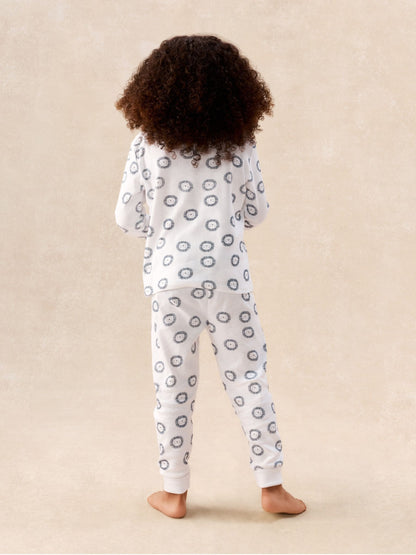 The White Company Blue Cotton Blend Lion Print Slim Fit Pyjamas - image 4