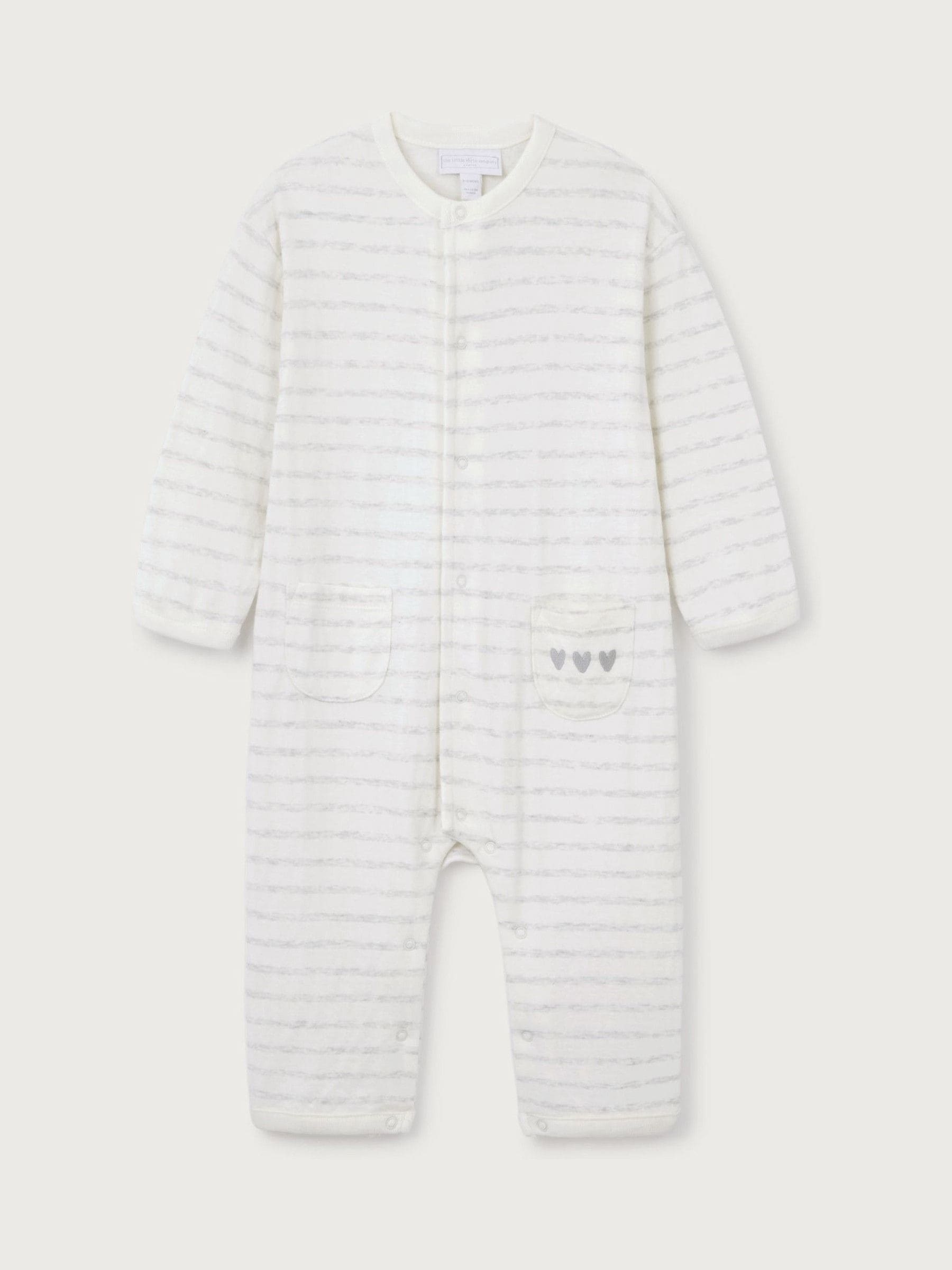 The White Company White Cotton Stripe Romper image 5