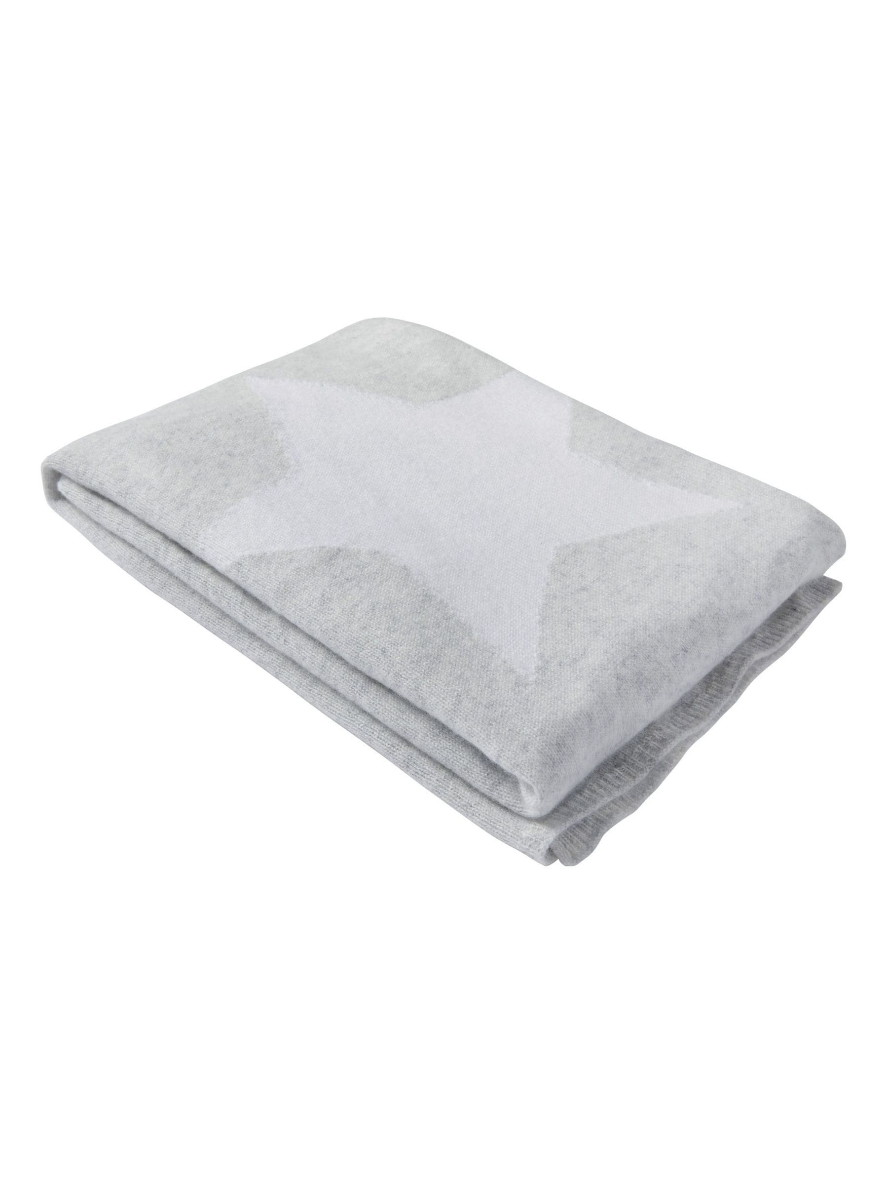 The White Company Grey Star Cashmere Baby Blanket image 1