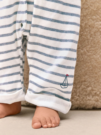 The White Company White Baby Cotton Sail Away Romper image 4