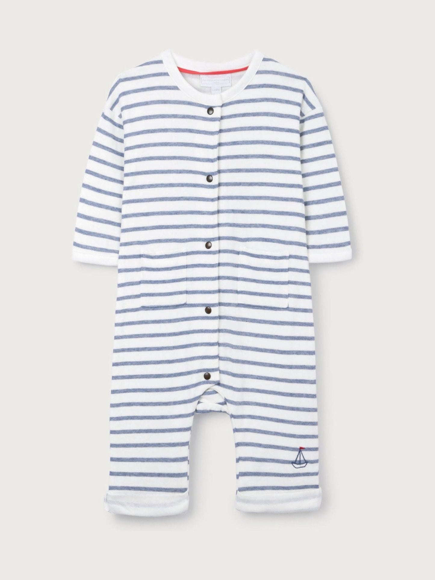 The White Company White Baby Cotton Sail Away Romper image 5