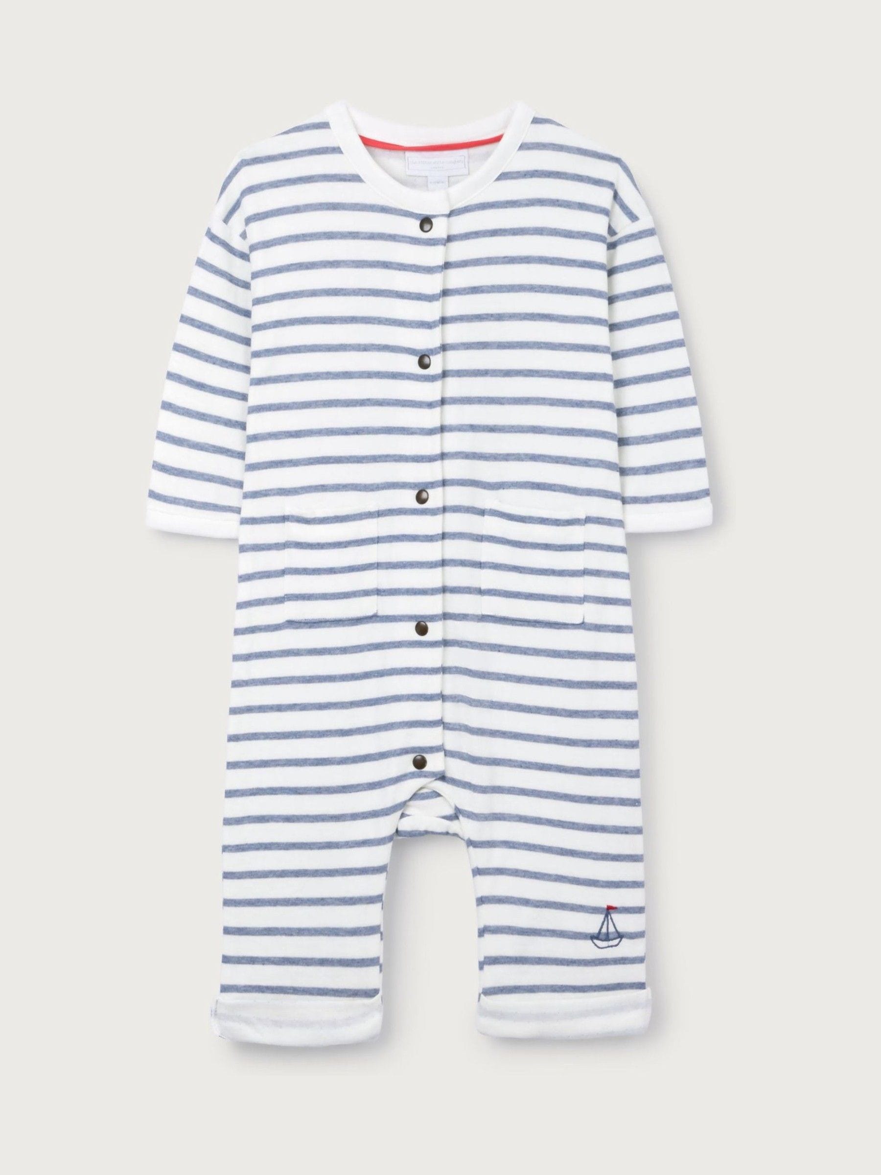 The White Company White Baby Cotton Sail Away Romper image 5