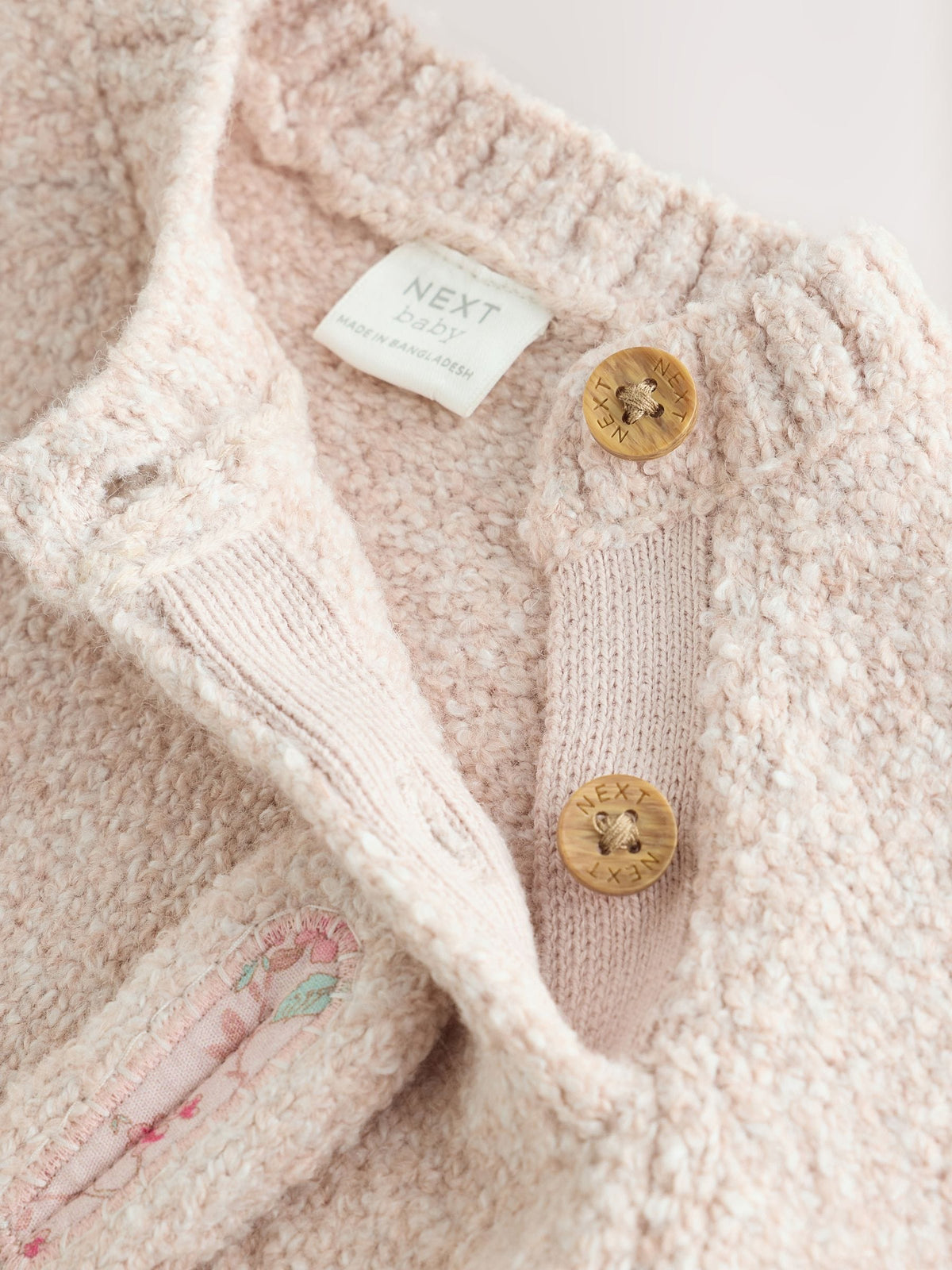 Ecru Bunny Knitted Jumper and Floral Leggings Baby Set 2 Piece (0mths-2yrs) - image 5