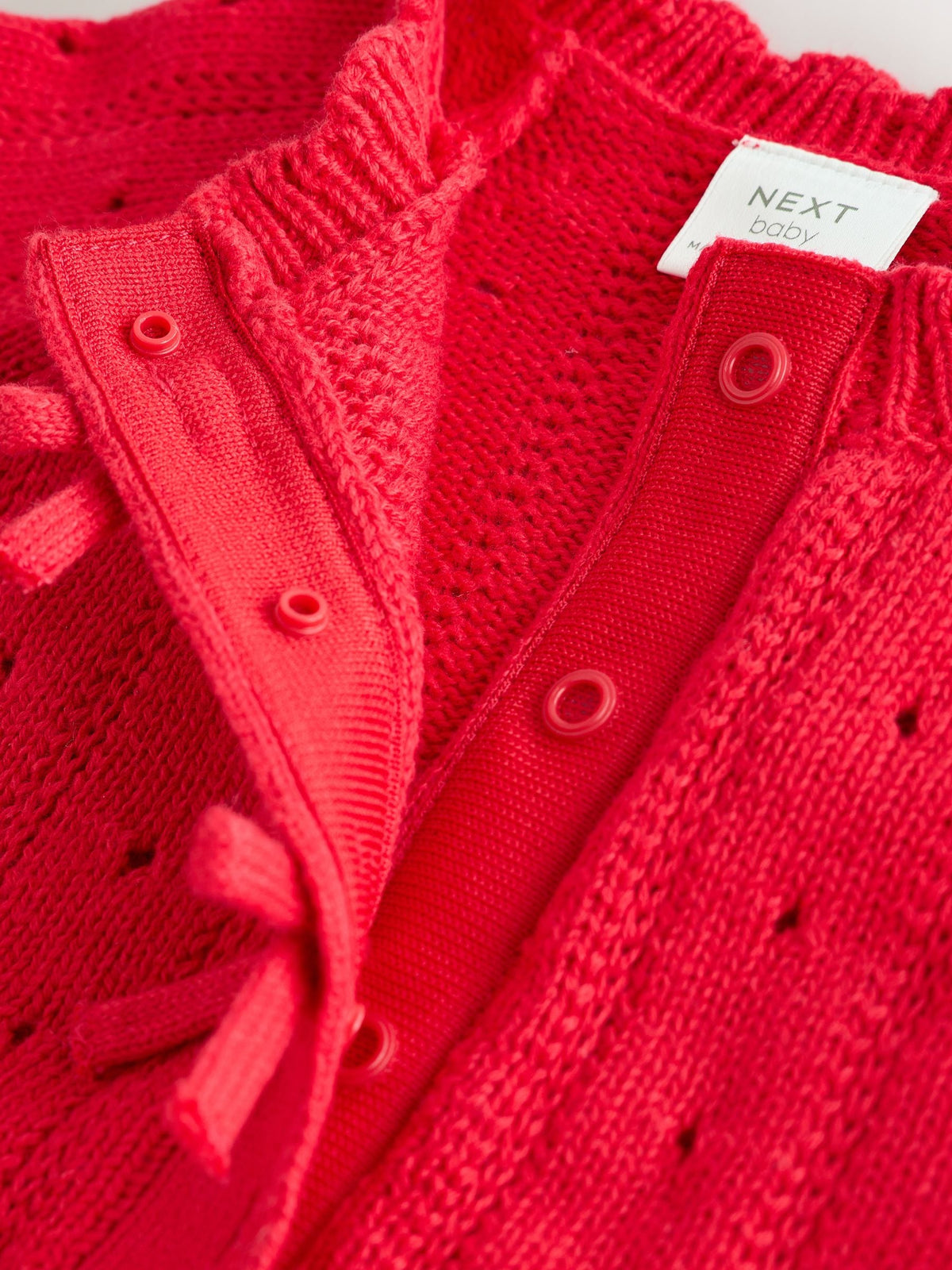 Dsiney Kidz - Red Frill Knitted Bow Baby Cardigan & Leggings Set 2 Piece (0mths-2yrs) image 8