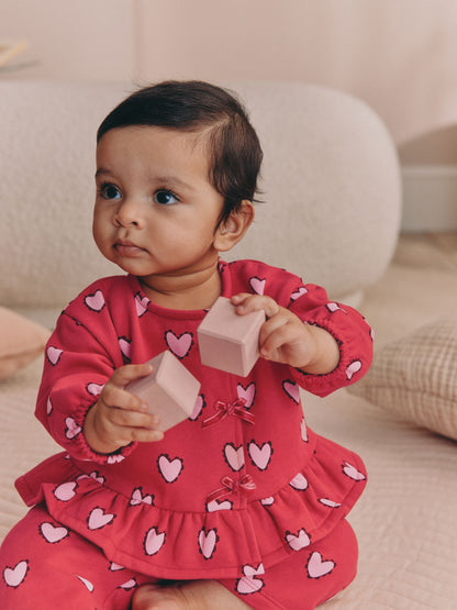 Red Heart Baby Sweat Top And Joggers Set 2 Piece (0mths-2yrs) - image 2