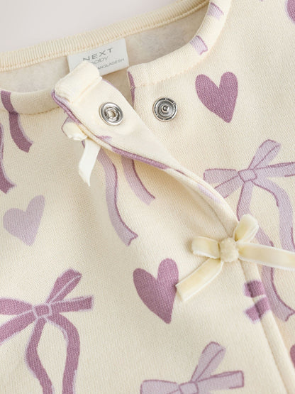 Purple Bow Baby Sweat Top And Joggers Set 2 Piece (0mths-2yrs) - image 12