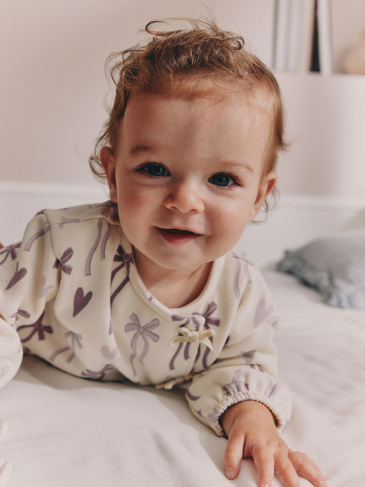 Purple Bow Baby Sweat Top And Joggers Set 2 Piece (0mths-2yrs) - image 4