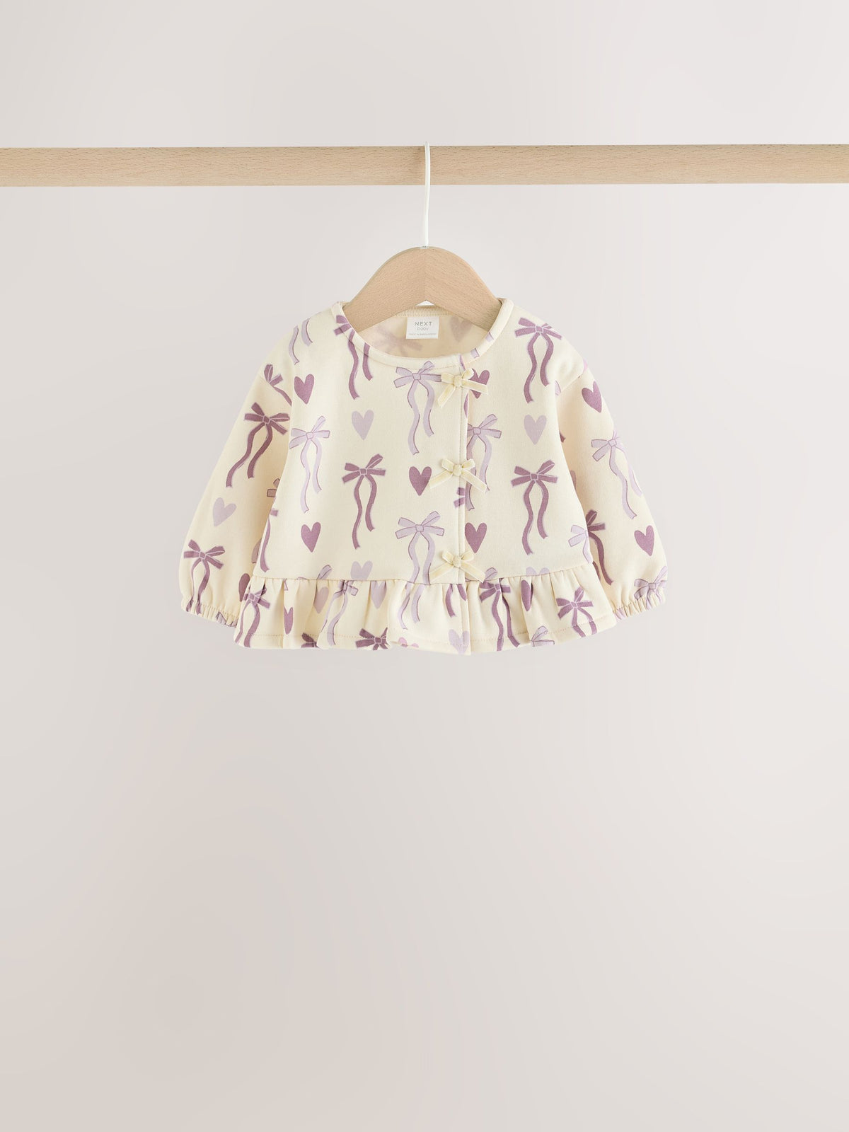 Purple Bow Baby Sweat Top And Joggers Set 2 Piece (0mths-2yrs) - image 8