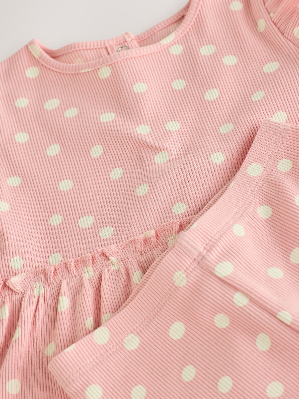 Pink Spot Peplum Top and Leggings Baby Set (0mths-2yrs) - image 7