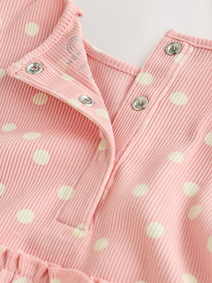 Pink Spot Peplum Top and Leggings Baby Set (0mths-2yrs) - image 8