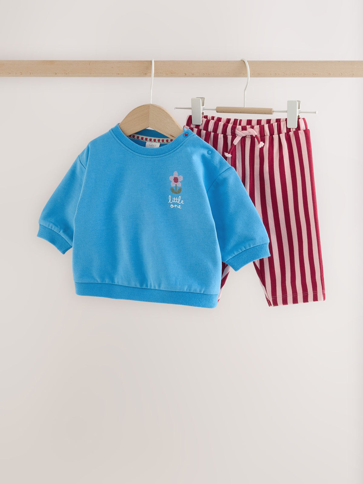 Blue Farmyard Character Baby Sweat Top And Wide Leggings 2 Piece Set (0mths-2yrs) - image 1