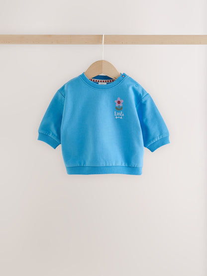 Blue Farmyard Character Baby Sweat Top And Wide Leggings 2 Piece Set (0mths-2yrs) - image 3