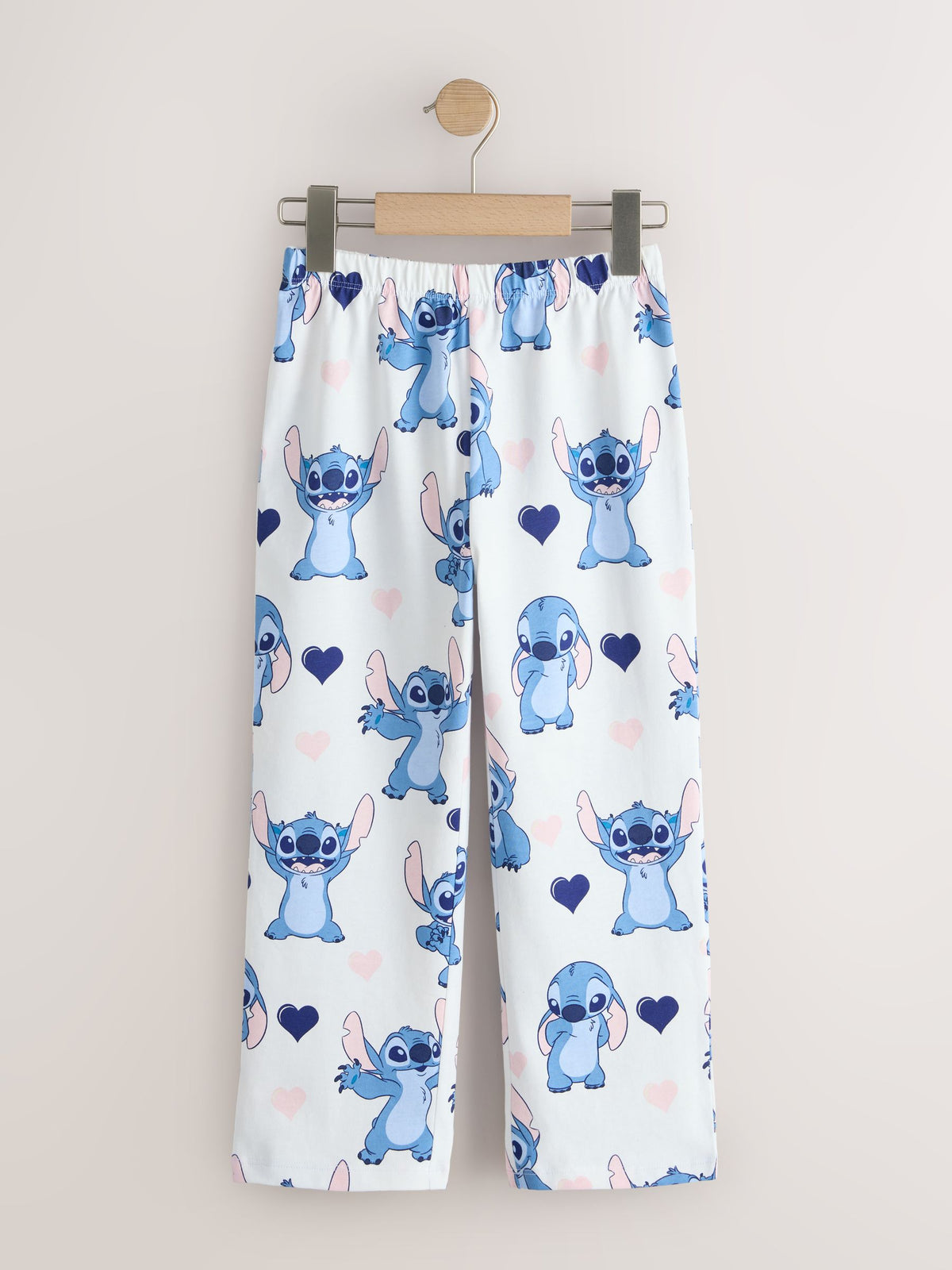 Blue/Ecru Lilo & Stitch Jersey Button Through Pyjamas 1 Pack (3-16yrs) - image 6