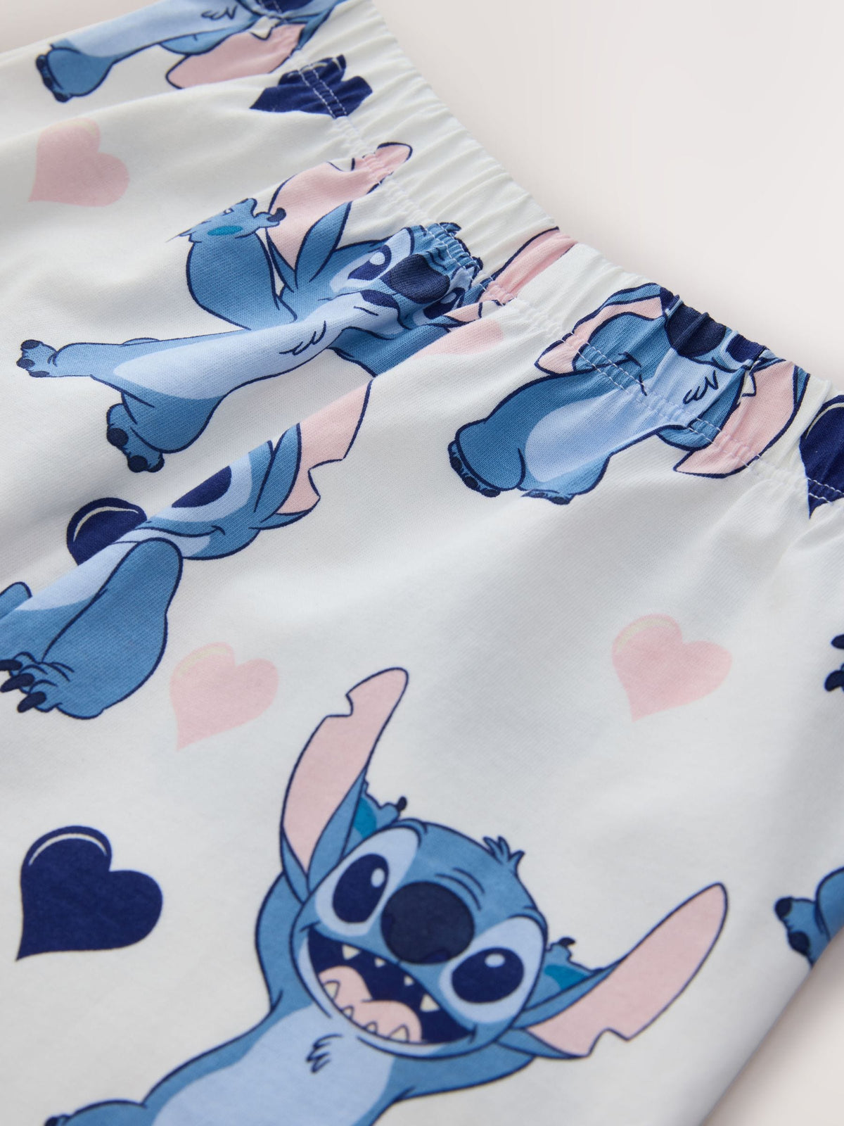 Blue/Ecru Lilo & Stitch Jersey Button Through Pyjamas 1 Pack (3-16yrs) - image 8